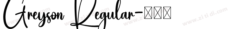 Greyson Regular字体转换
